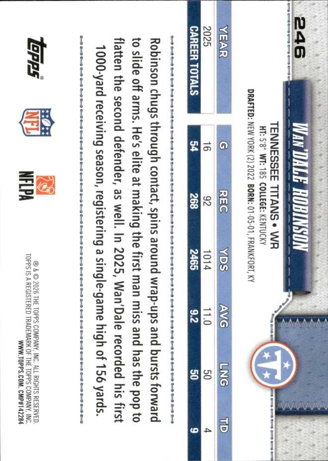 Wan'Dale Robinson card back