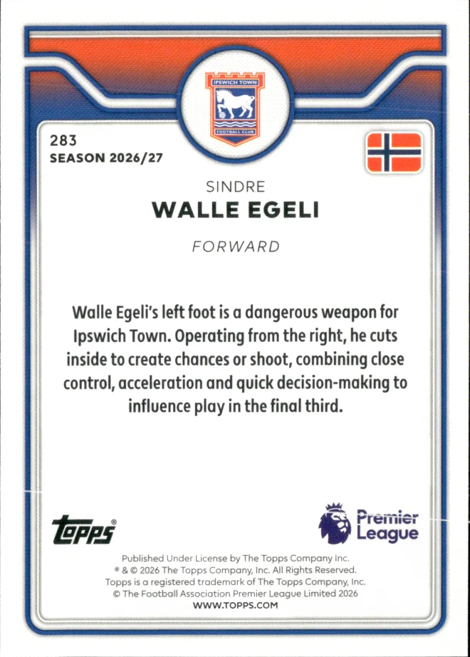Sindre Walle Egeli card back