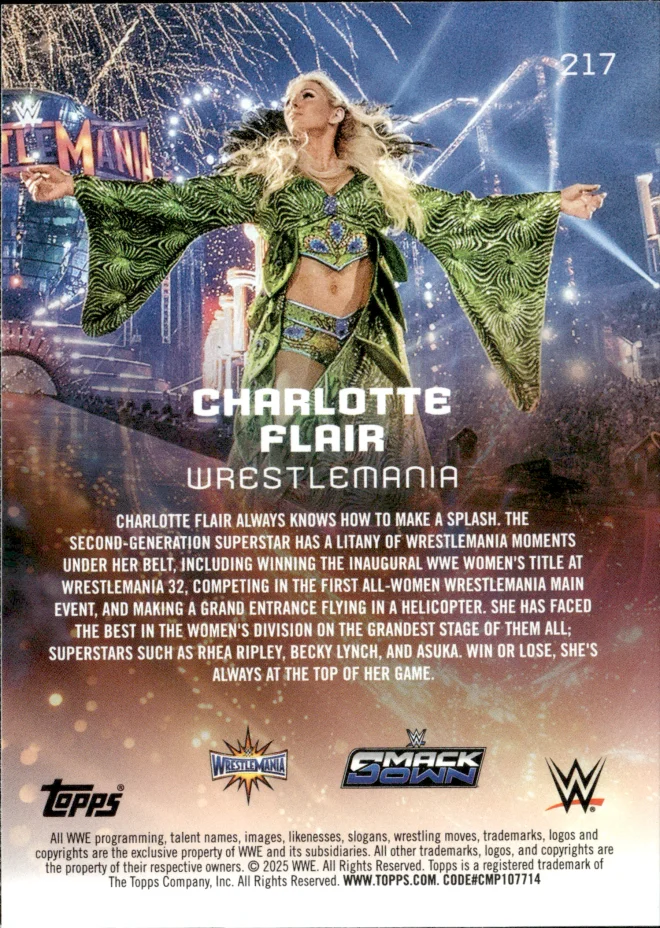 Charlotte Flair card back