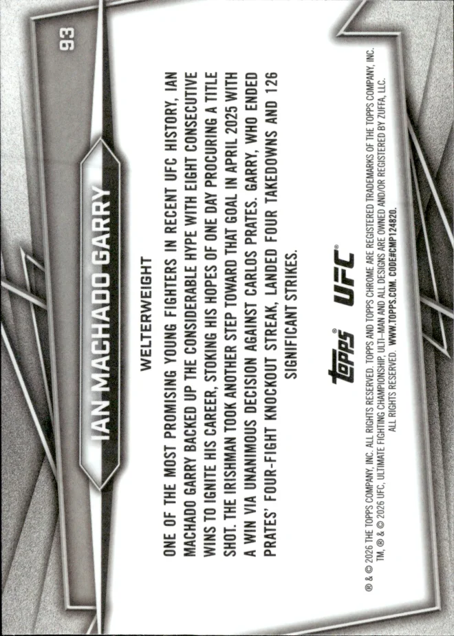 Ian Machado Garry card back