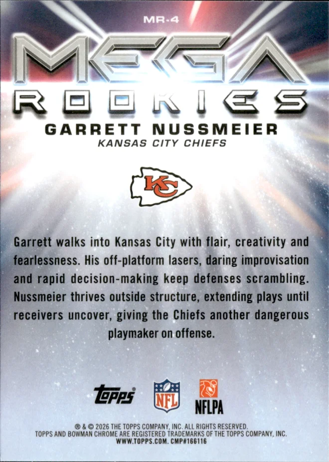 Garrett Nussmeier card back