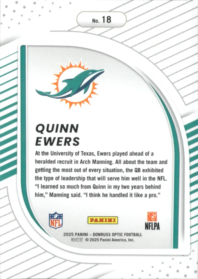 Quinn Ewers card back