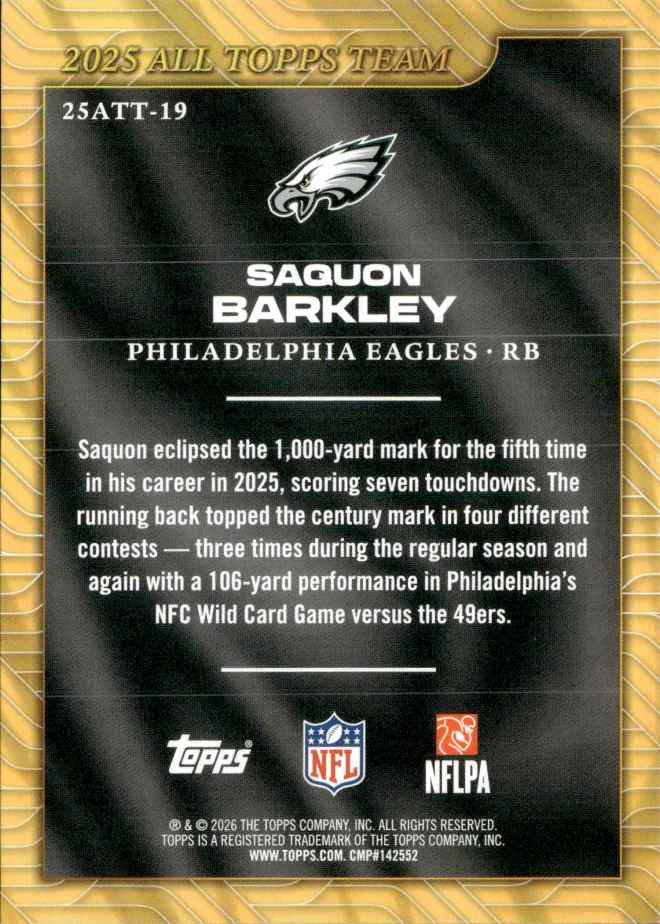 Saquon Barkley card back