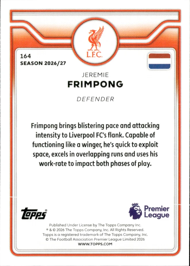 Jeremie Frimpong card back