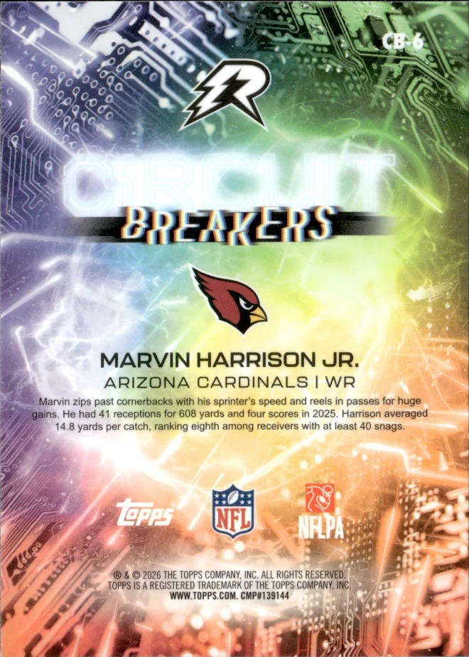 Marvin Harrison Jr. card back