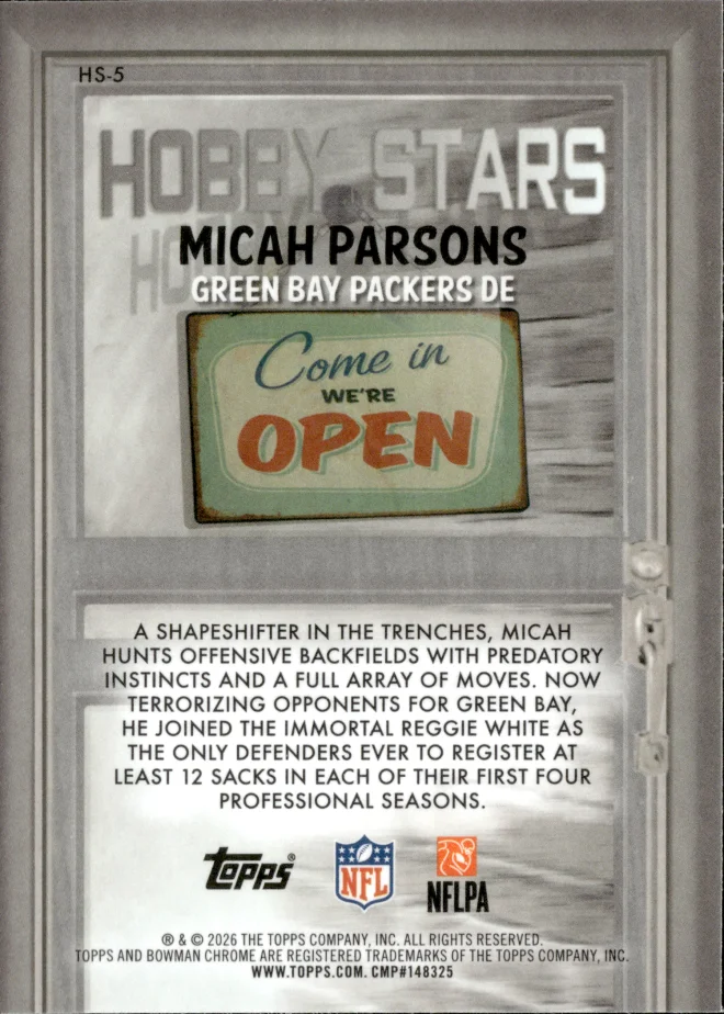 Micah Parsons card back
