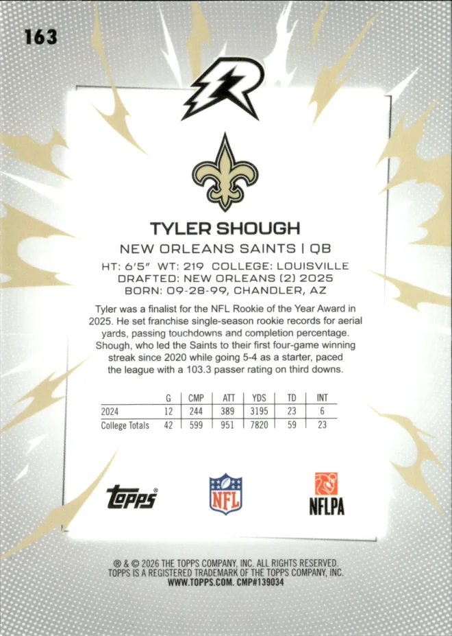 Tyler Shough card back