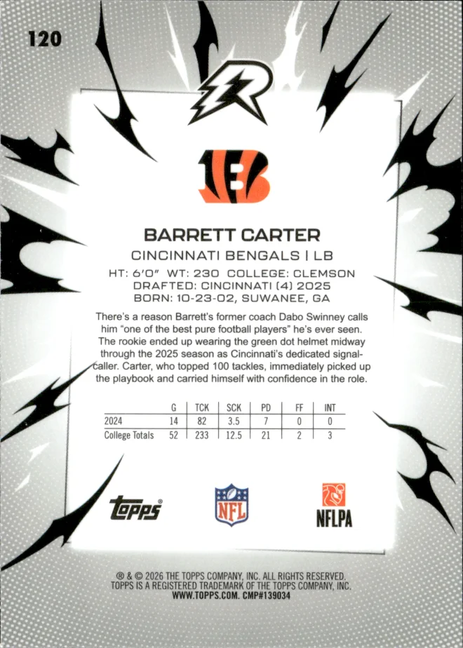 Barrett Carter card back