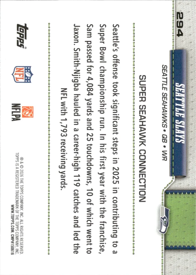Seattle Slays card back