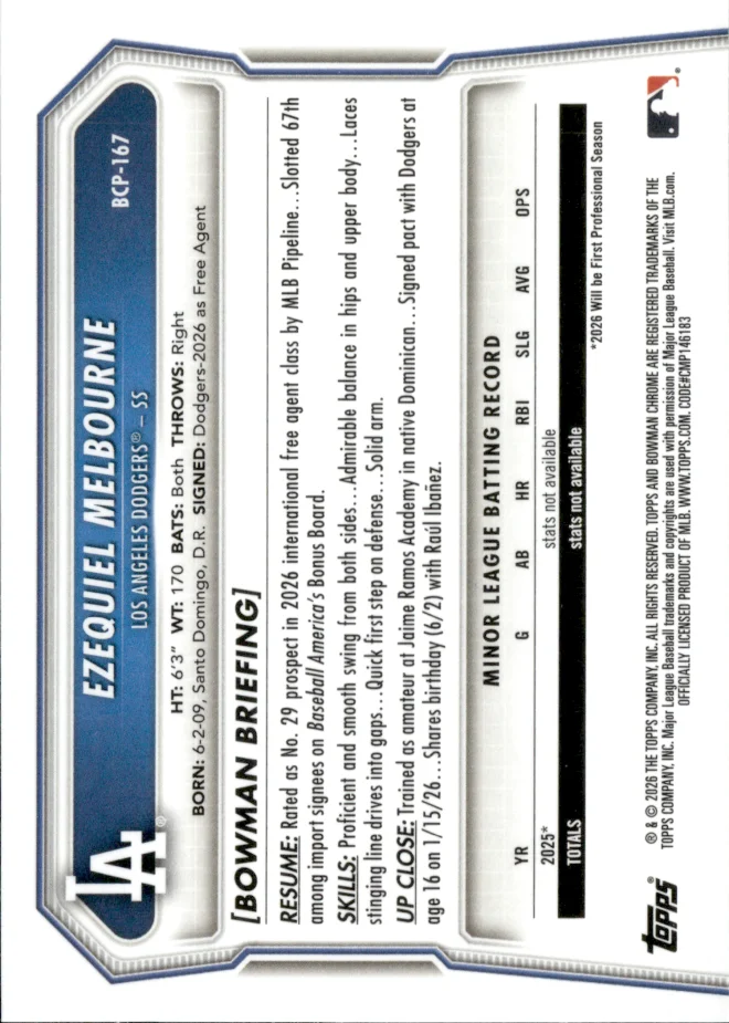 Ezequiel Melbourne card back