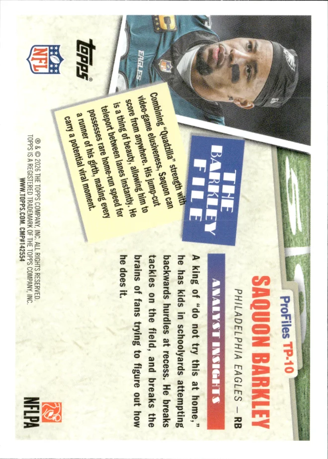 Saquon Barkley card back