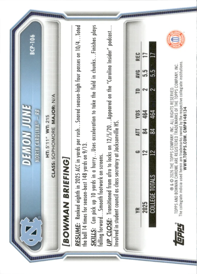 Demon June card back