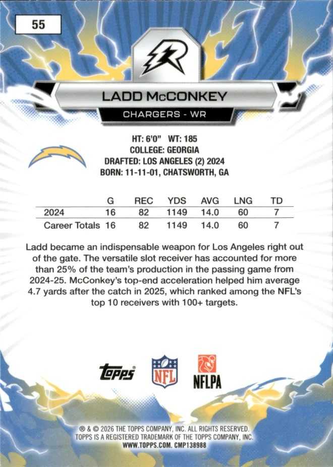 Ladd McConkey card back