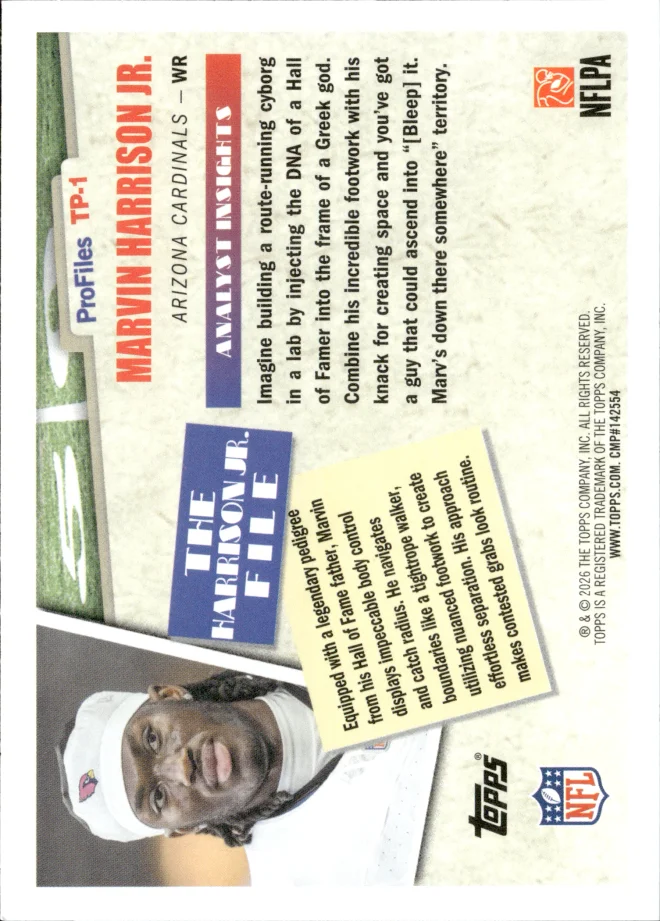 Marvin Harrison Jr. card back