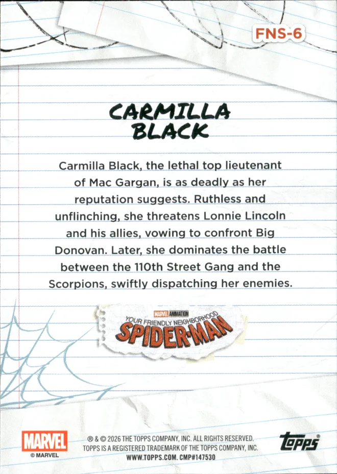 Carmilla Black card back