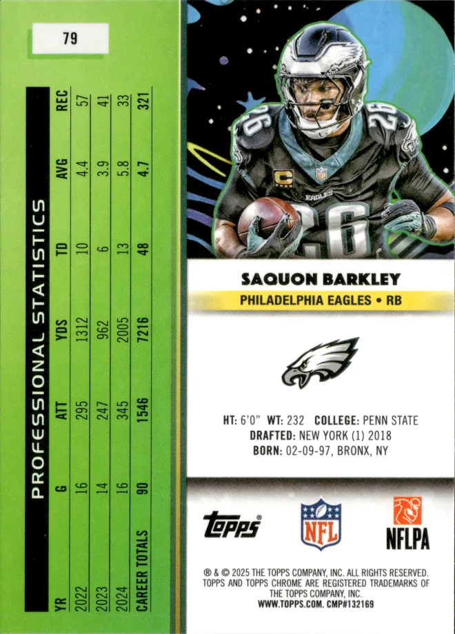 Saquon Barkley card back