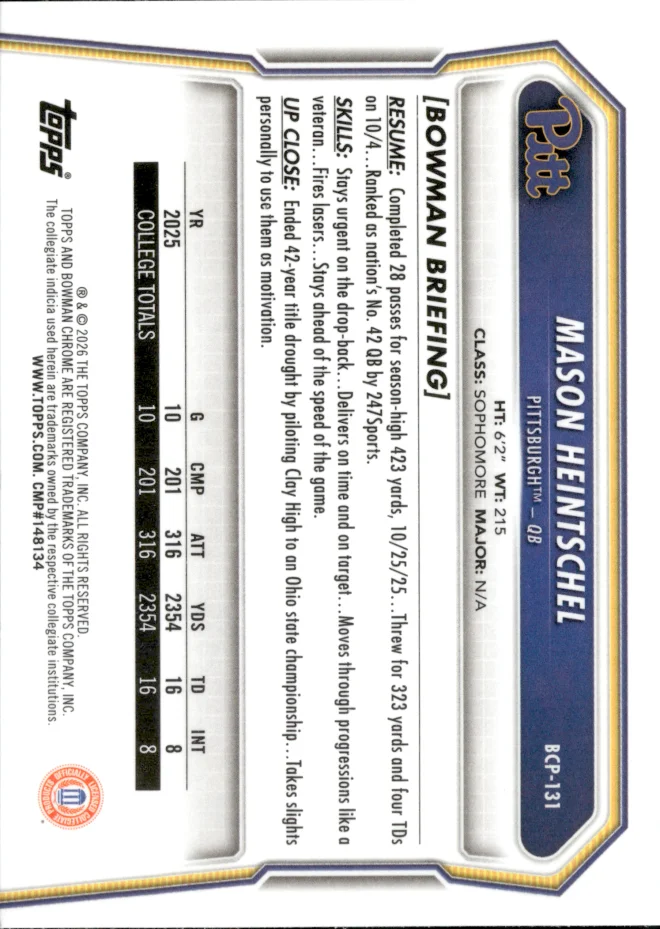 Mason Heintschel card back