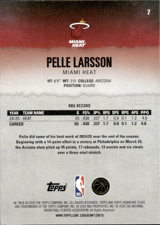 Pelle Larsson card back