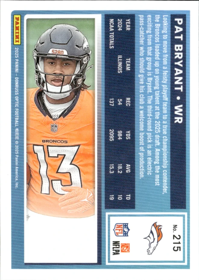 Pat Bryant card back