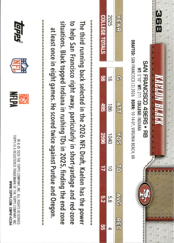 Kaelon Black card back