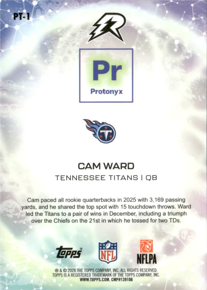 Cam Ward card back