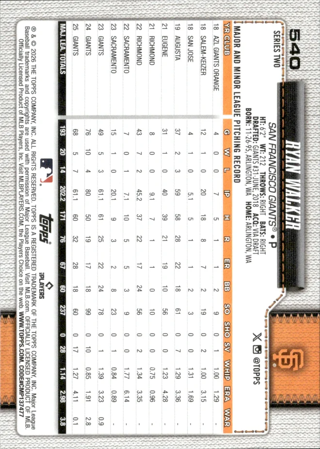 Ryan Walker card back