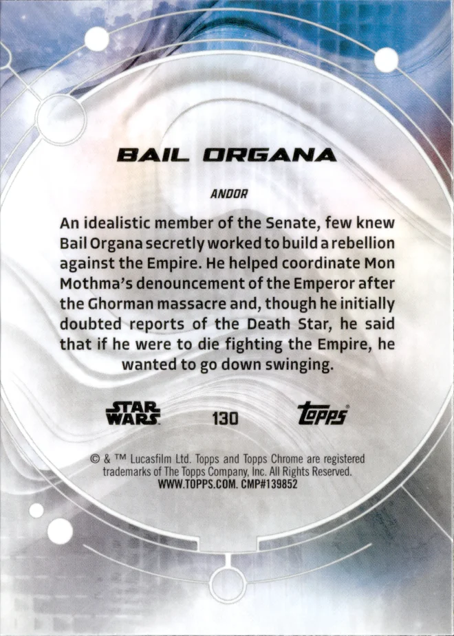 Bail Organa card back