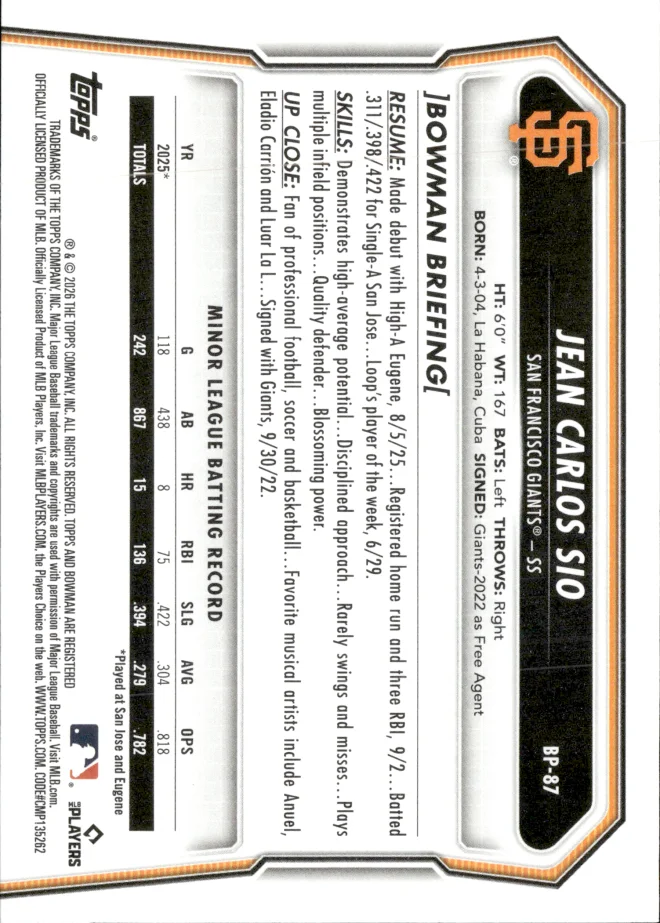 Jean Carlos Sio card back