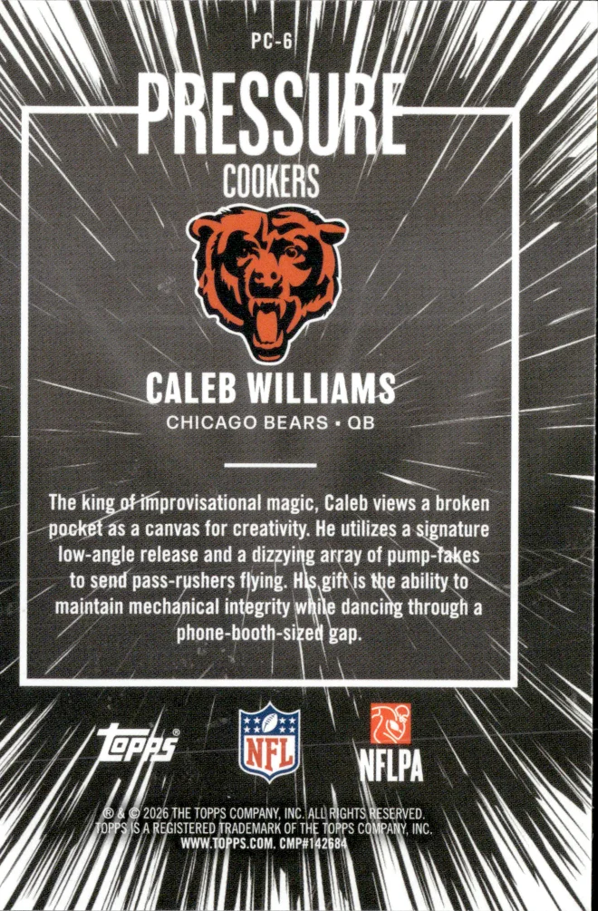 Caleb Williams card back