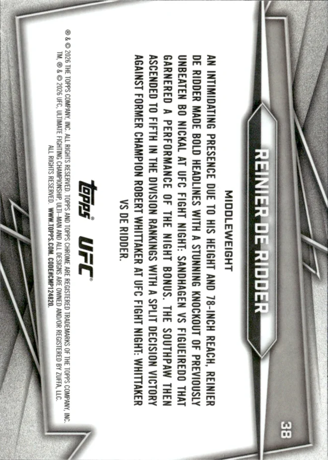 Reinier de Ridder card back