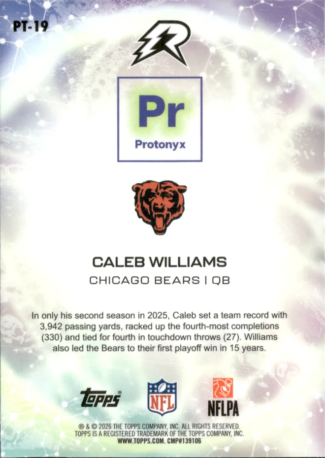 Caleb Williams card back