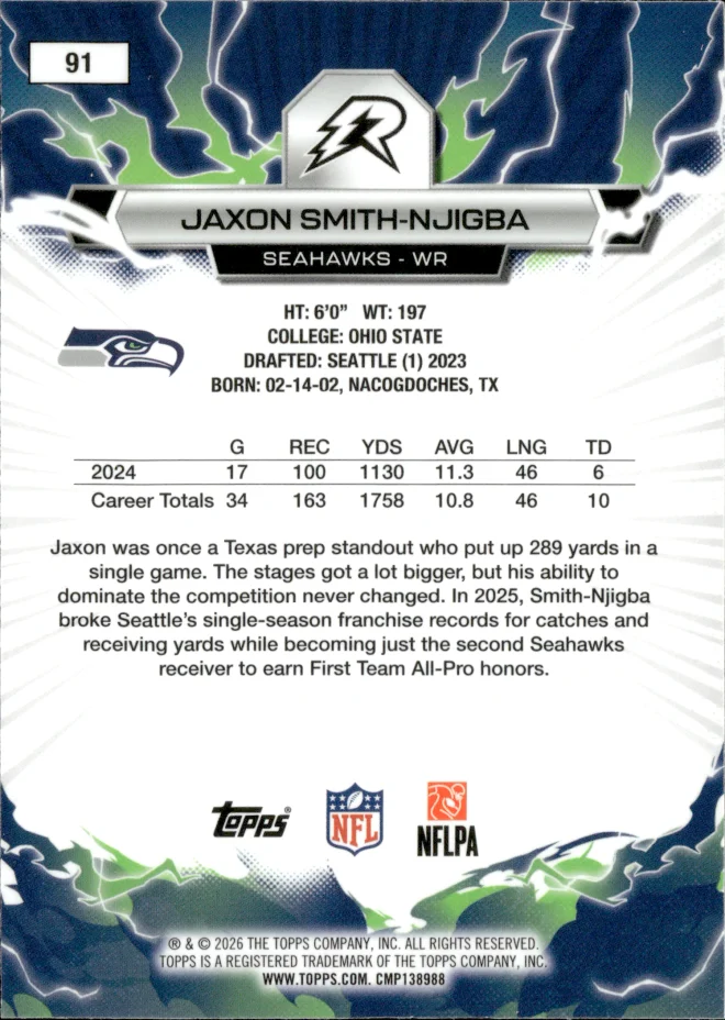 Jaxon Smith-Njigba card back