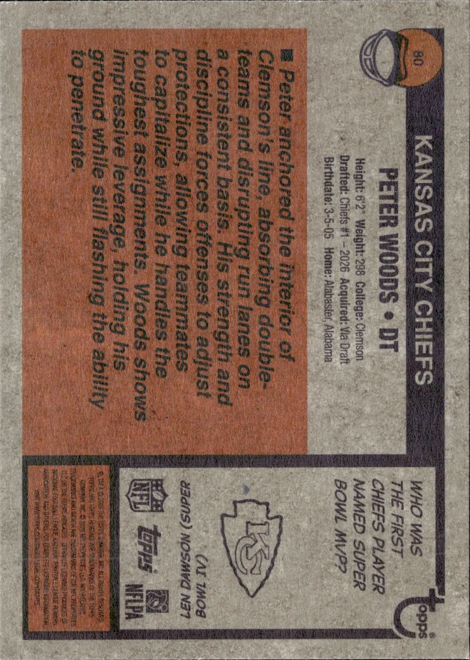 Peter Woods card back