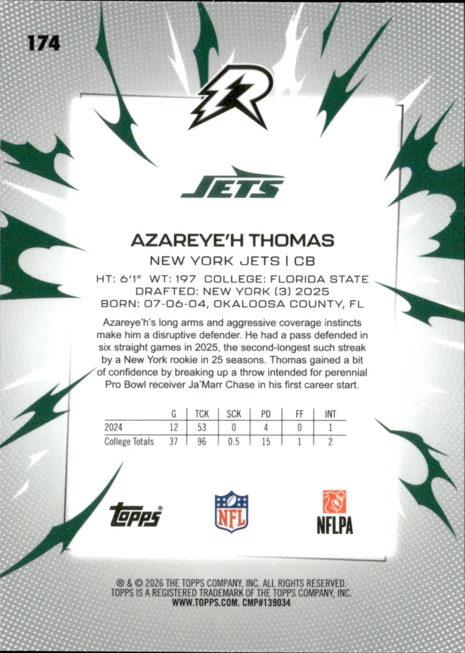 Azareye'h Thomas card back