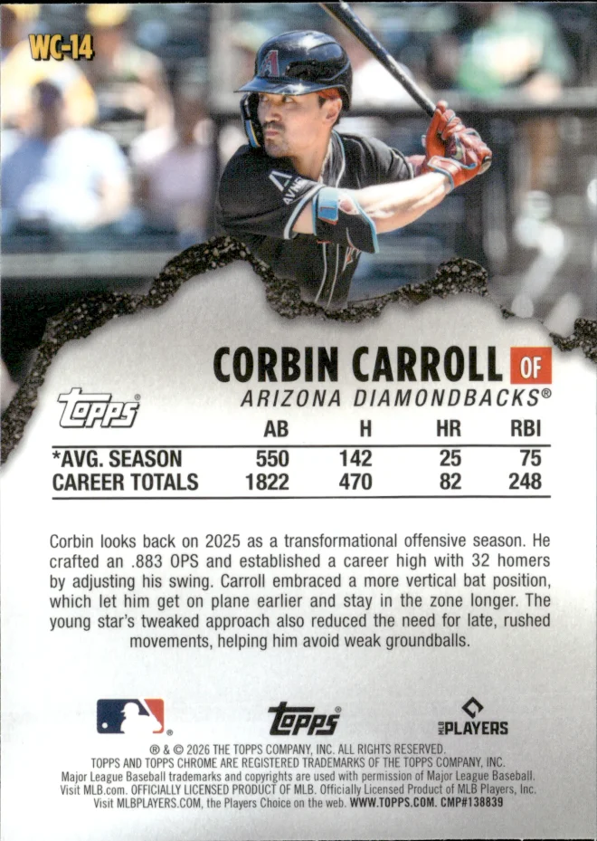Corbin Carroll card back