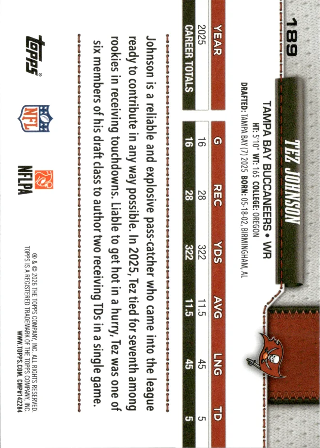 Tez Johnson card back