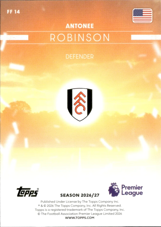 Antonee Robinson card back