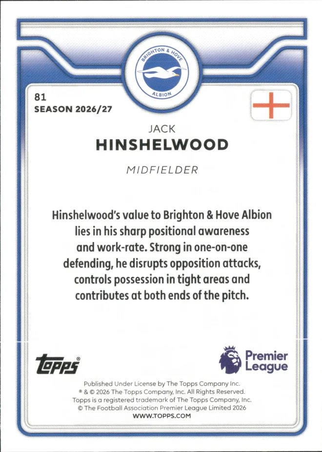 Jack Hinshelwood card back