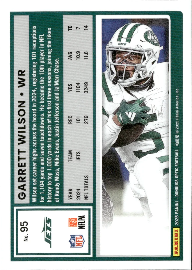 Garrett Wilson card back