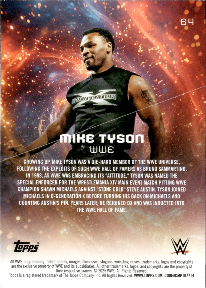 Mike Tyson card back