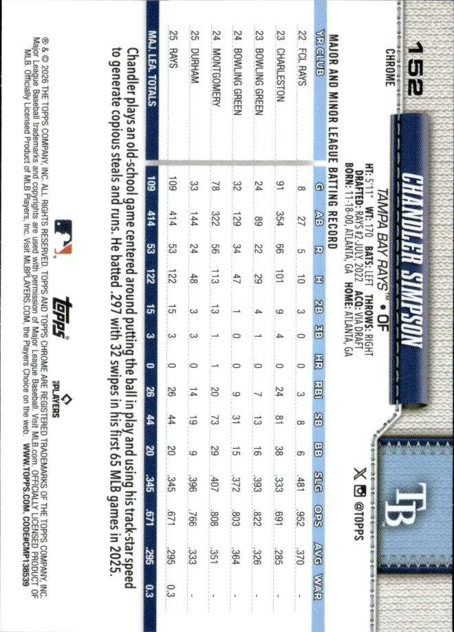 Chandler Simpson card back