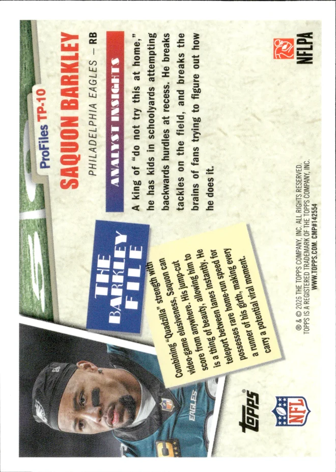 Saquon Barkley card back
