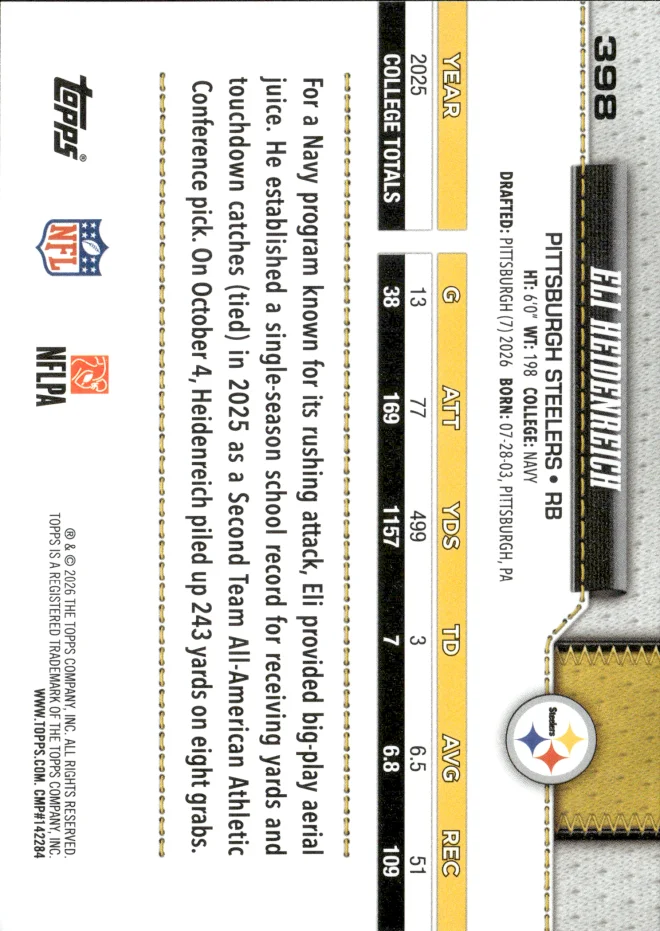Eli Heidenreich card back