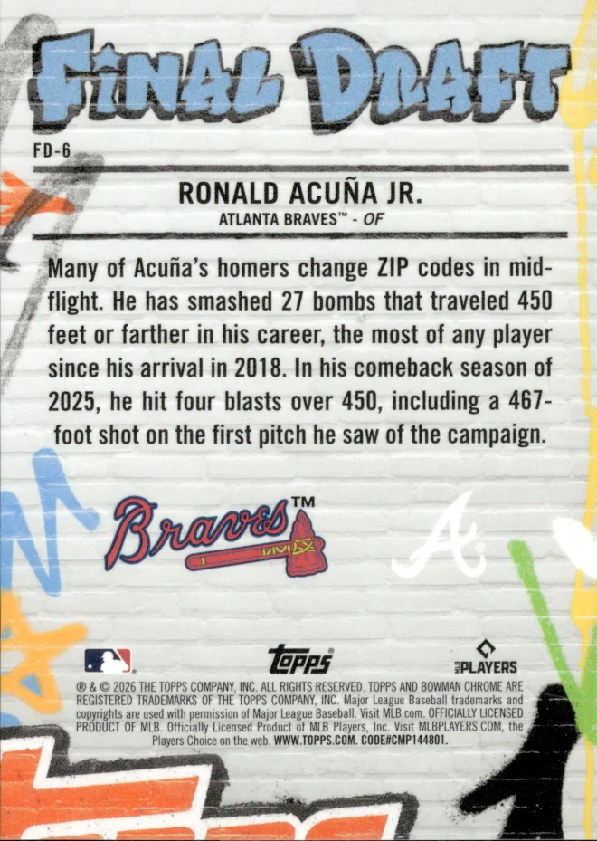 Ronald Acuña Jr. card back