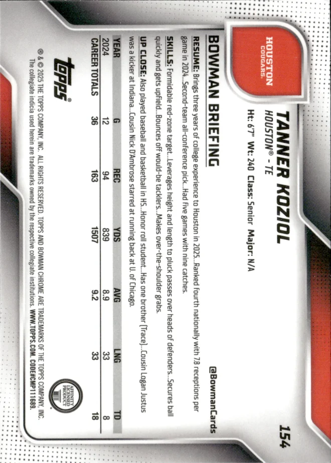 Tanner Koziol card back