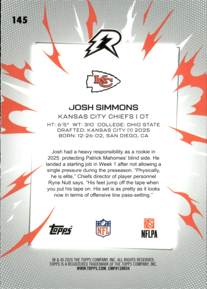 Josh Simmons card back