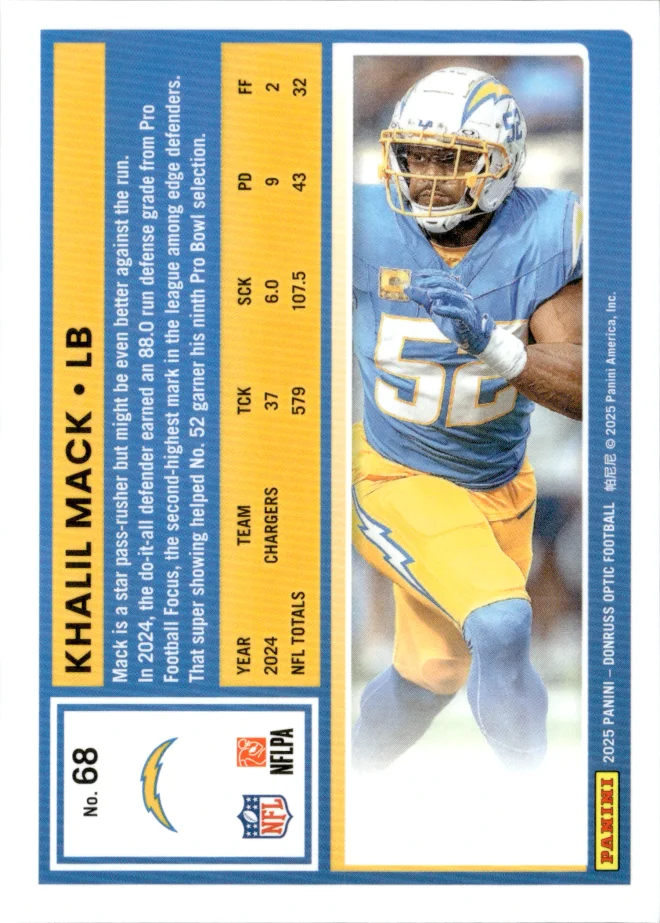 Khalil Mack card back