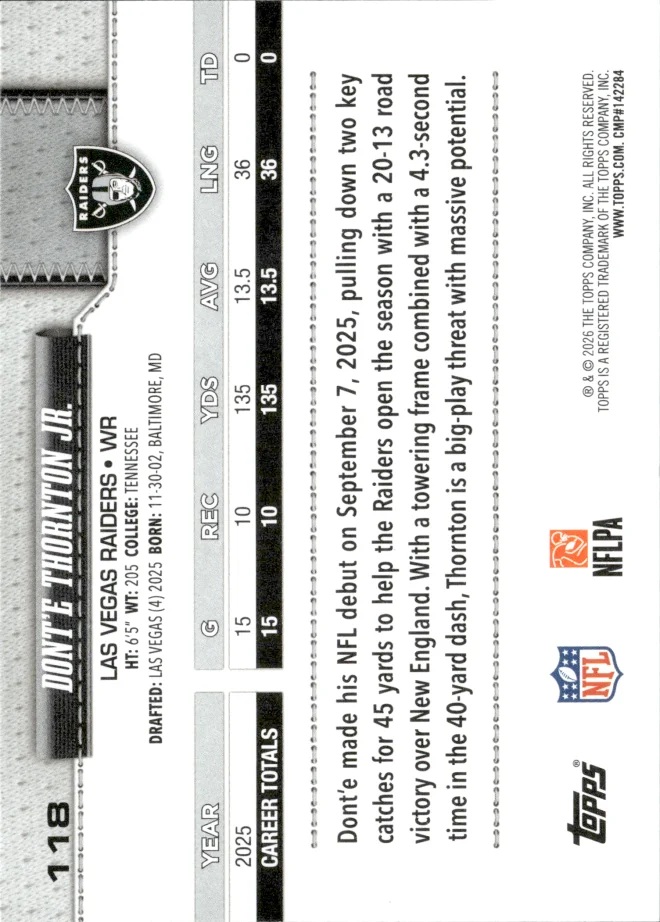 Dont'e Thornton Jr. card back