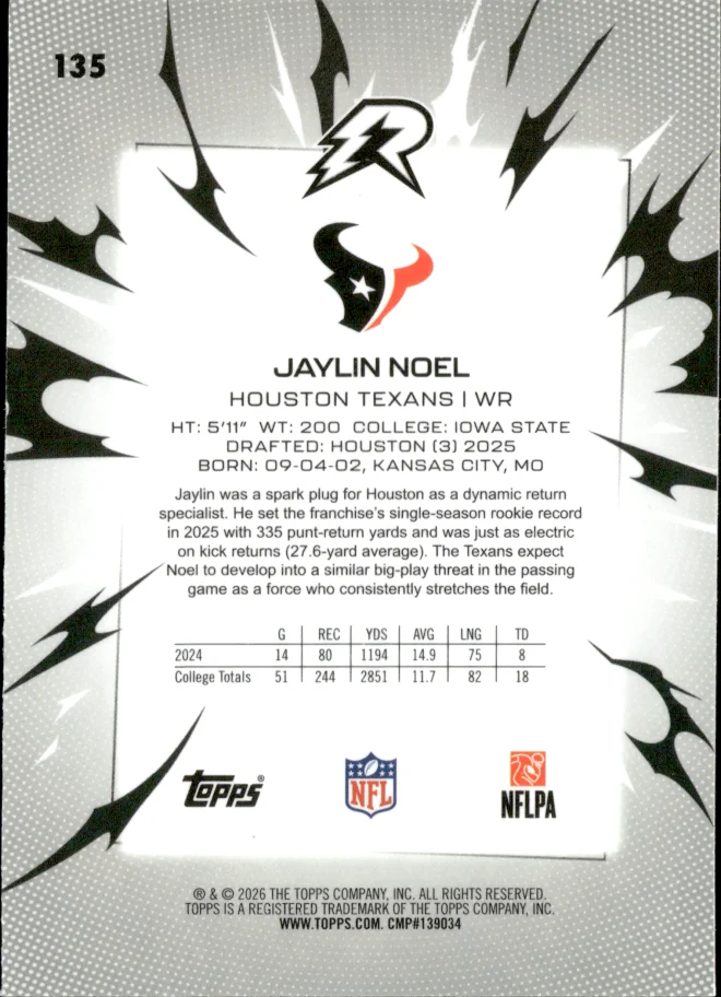 Jaylin Noel card back