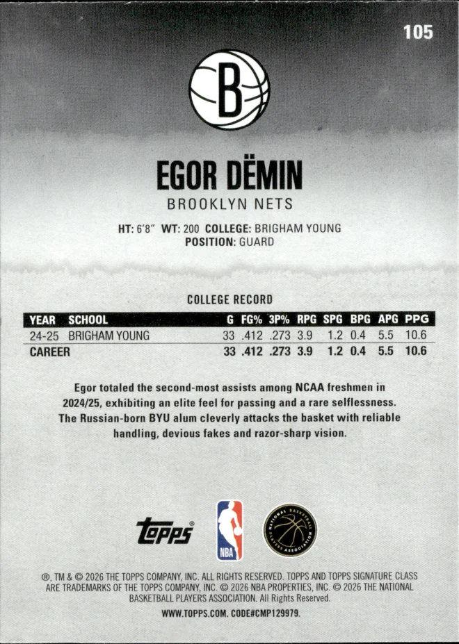 Egor Dëmin card back